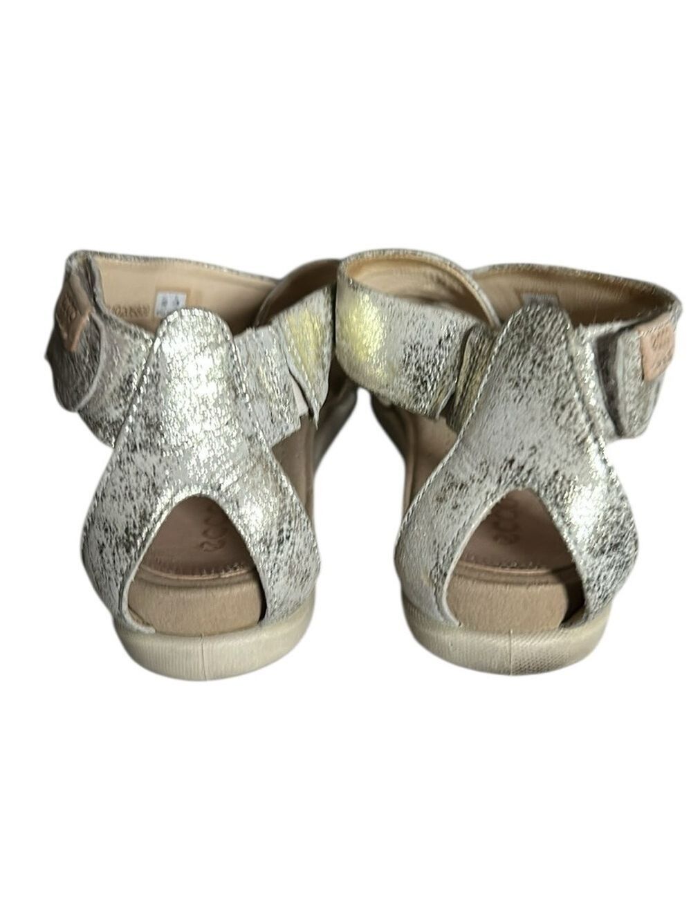 ECCO Damara Flat Comfort Sandals Warm Gold Metallic Sz 40 - Picture 4 of 12